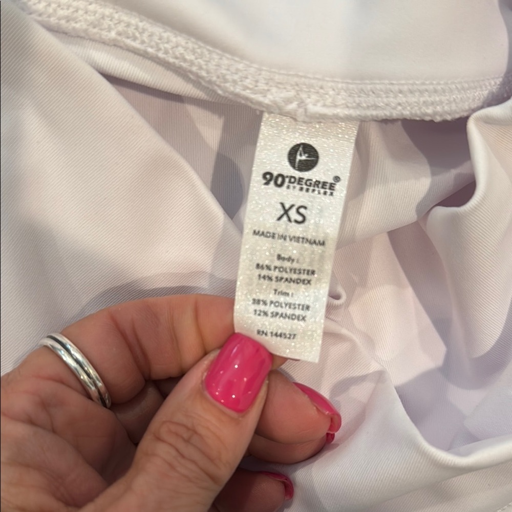 90 Degree By Reflex White Asymmetrical A-Line Mini Skirt - Picture 4 of 4